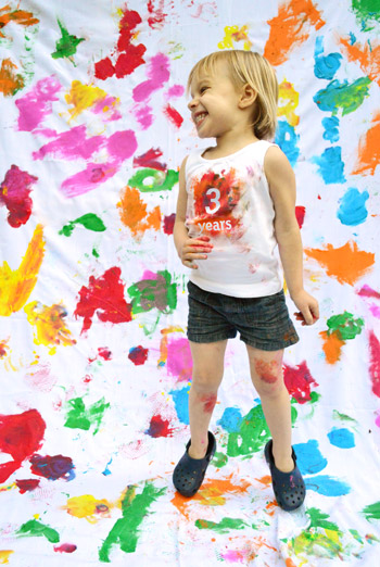 Having Fun Painting Fabric