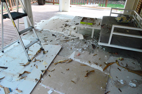 How To Tear Down An Old Ceiling
