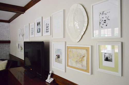 How To Hang A Gallery Of Frames Around A TV