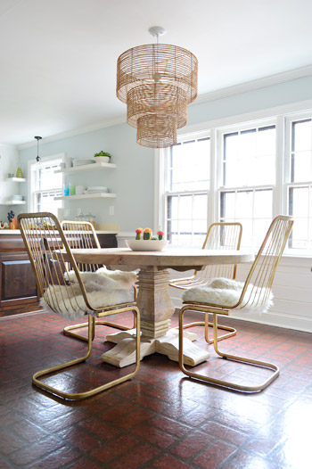 Vintage Gold Chairs In The Kitchen