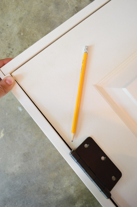Marking Hinge Locations On DIY Door Jamb