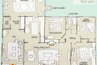 Ranch Home Floor Plan: Open Layout and Room Dimensions