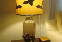 DIY Paper Bats for Lampshades: Halloween Lighting Decor