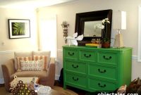 Transform an Old Wooden Dresser with Bright Green Paint