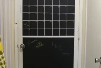 Transform a Door into a Chalkboard Message Board