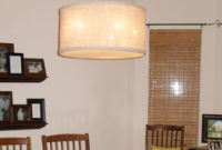 DIY Pendant Light from Embroidery Hoops and Burlap