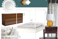 Dark Teal, Wood & White Bedroom Mood Board Ideas