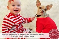 Heartwarming Dog and Baby Christmas Card Ideas
