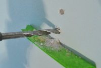 Catch Drill Dust with Painter’s Tape