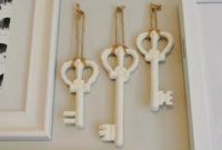 Paint and Hang Large Metal Keys as Wall Decor