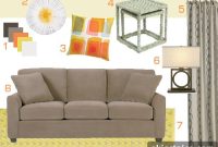 Neutral Living Room Decor with Citrus Accents