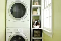 Install Built-In Shelves Next to Your Washer and Dryer