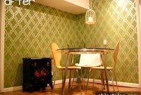 How to Stencil a Dining Room Wall