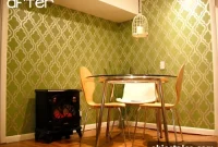 How to Stencil a Dining Room Wall