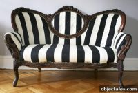 How to Reupholster a Loveseat with Striped Fabric