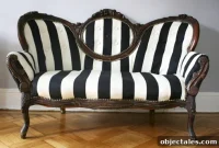 How to Reupholster a Loveseat with Striped Fabric