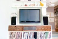 How to Add Built-In Shelves Above a Media Cabinet
