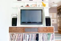 How to Install Built-In Shelves Above Your Media Cabinet