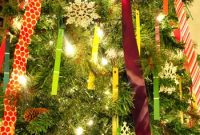 Kid-Safe DIY Christmas Tree with Paint Chips and Ribbons