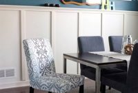 Dark Blue Dining Room with Board and Batten Accent