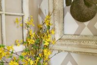 Tan and White Diamond Wall Stencil Design