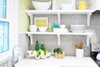 Penny Tile and Open Shelves Kitchen Makeover