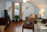 Attic Makeover with Painted Paneling and Statement Mural
