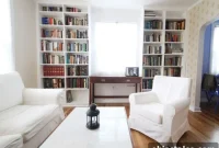 How to Install White Built-In Bookcases Around a Window