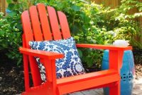 How Bright Red Adirondack Chairs Transformed Our Side Patio
