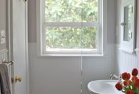 Transform Your Bathroom with Marble Tile and Beadboard