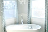 Dreamy White and Gray Bathroom Design with Box Molding