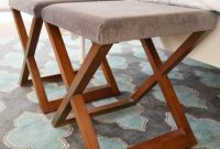 Transform Side Tables into Upholstered Benches