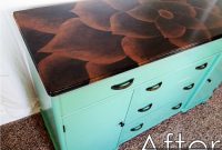 How to Stain a Dresser with a Decorative Floral Pattern