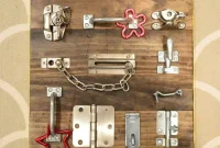 DIY Busy Board with Latches for Kids’ Fine Motor Skills