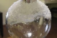DIY Feather and Snow Glass Ornaments for Holiday Decor