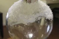 DIY Feather and Snow Glass Ornaments for Holiday Decor