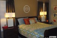 Warm Neutral Bedroom Makeover with Brown Curtains