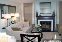 Formal Blue and Tan Living Room Transformation
