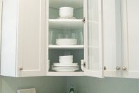 How We Painted the Inside of Our Glass-Front Kitchen Cabinet