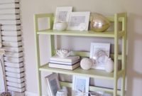How to Paint a Wooden Bookshelf Soft Green
