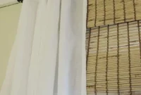 Hang Bamboo Blinds with White Curtains: Installation Tips
