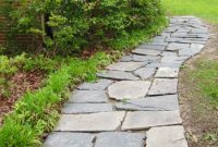 Reusing Old Slate to Build a Level Garden Path
