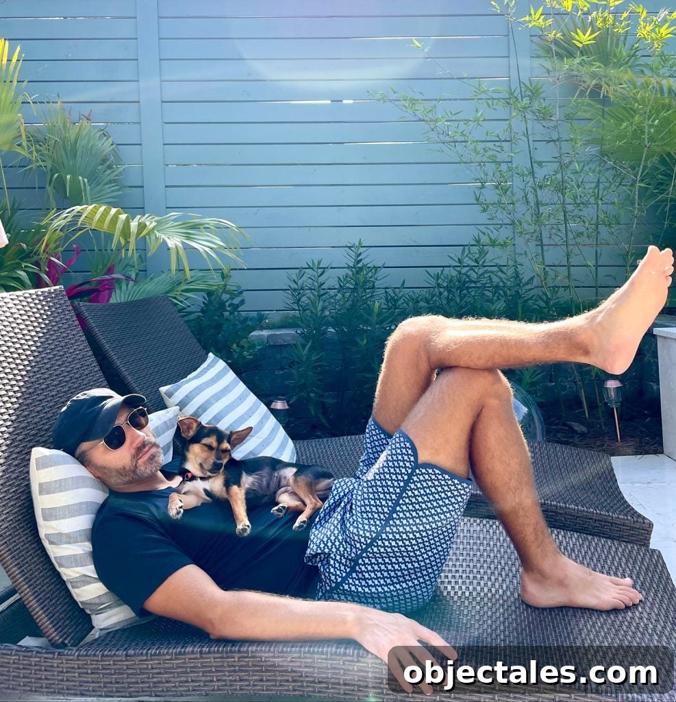 Meet Penny Petersik: DIY Home Decor Ideas and Tips 14 Penny and John sleeping together on pool patio lounger