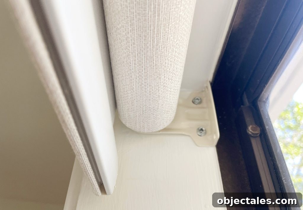 Install Smart Motorized Blinds: Step-by-Step Guide 12 Detail Of Window Bracket That Holds Smart Roller Shades In Place
