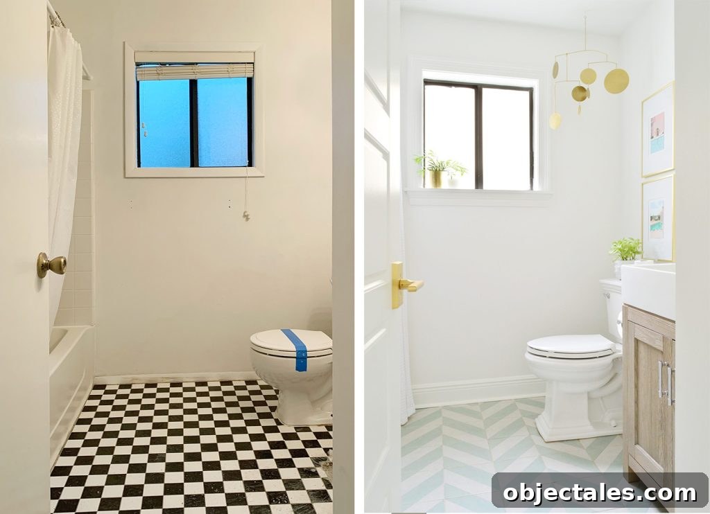 Which Toilet We Recommend: Our Favorite Model Revealed 9 Before and After of Florida Bathroom with patterned floors