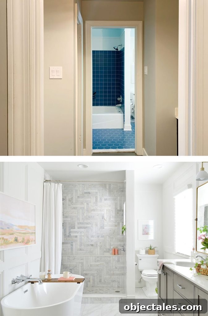 Which Toilet We Recommend: Our Favorite Model Revealed 10 Before and after photo of marble bathroom renovation remodel