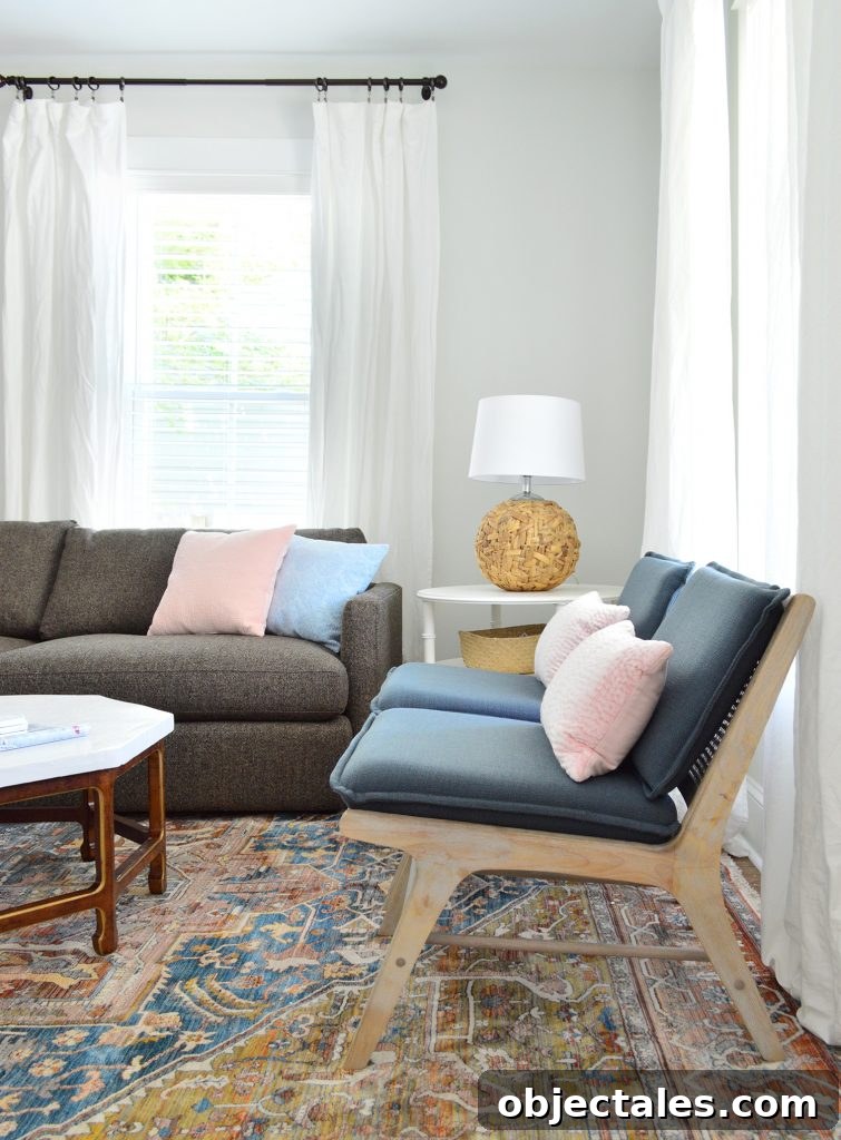 Blue Target Accent Chairs On Neutral Rug