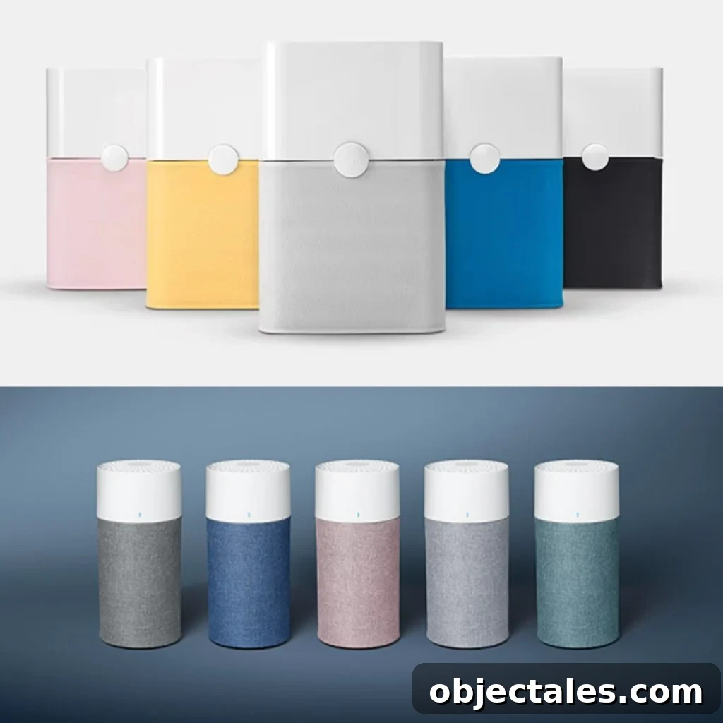 How to Choose a Home Air Purifier for Cleaner Indoor Air 13 Colorful Prefilter Covers On Blueair Blue Air Purifiers