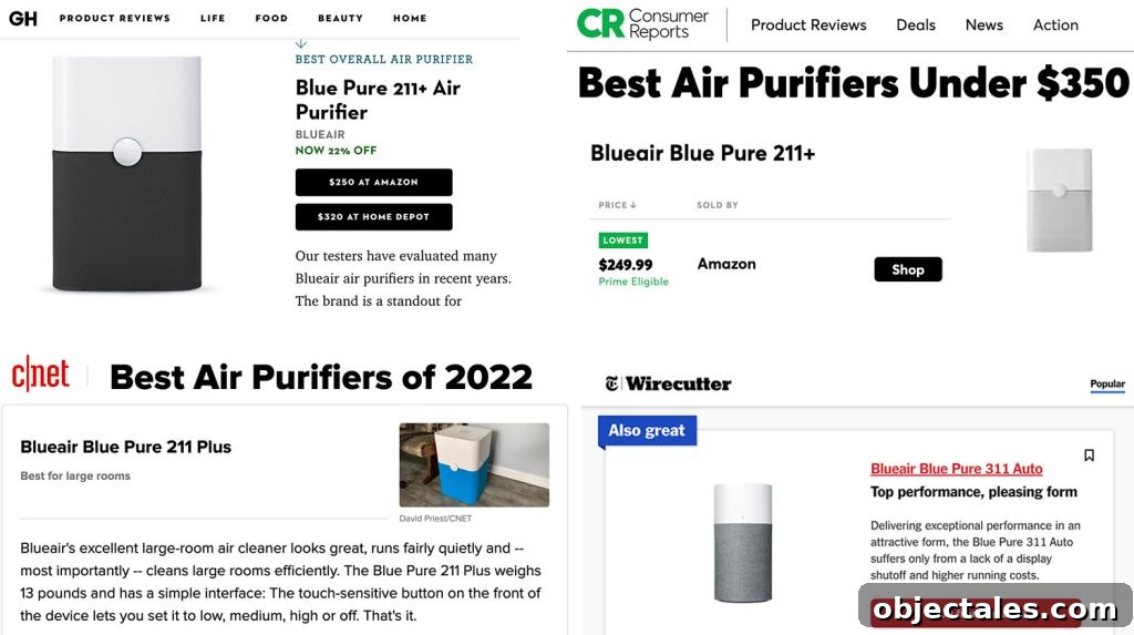 How to Choose a Home Air Purifier for Cleaner Indoor Air 3 Screenshot Of Best Air Purifier Round Ups | Good Housekeeping | Consumer Reports | CNET | Wirecutter
