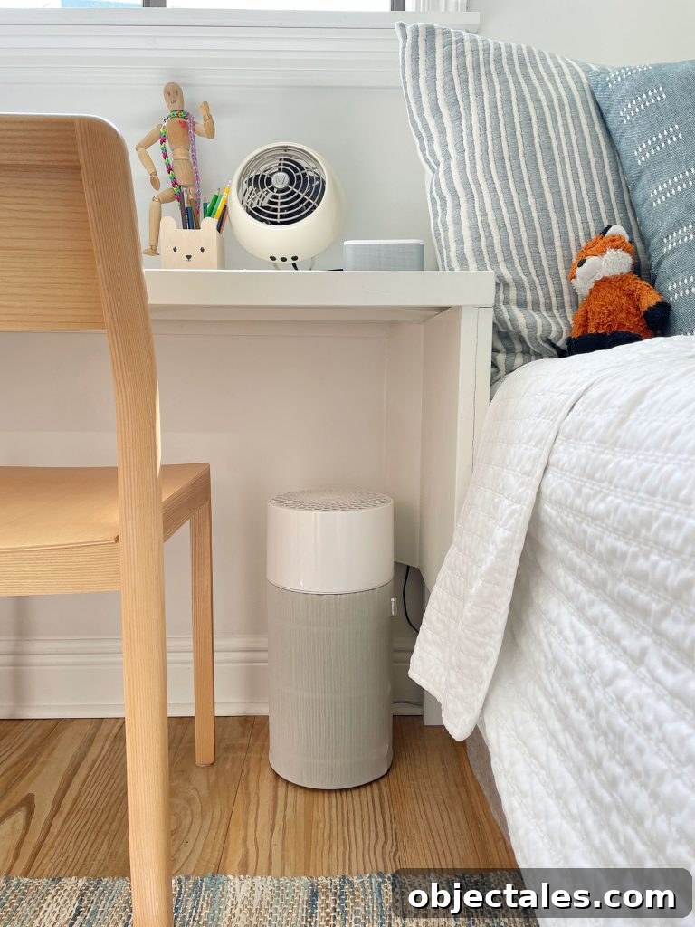 How to Choose a Home Air Purifier for Cleaner Indoor Air 5 Blueair 411 Air Purifier Under Boy's Built-in Desk
